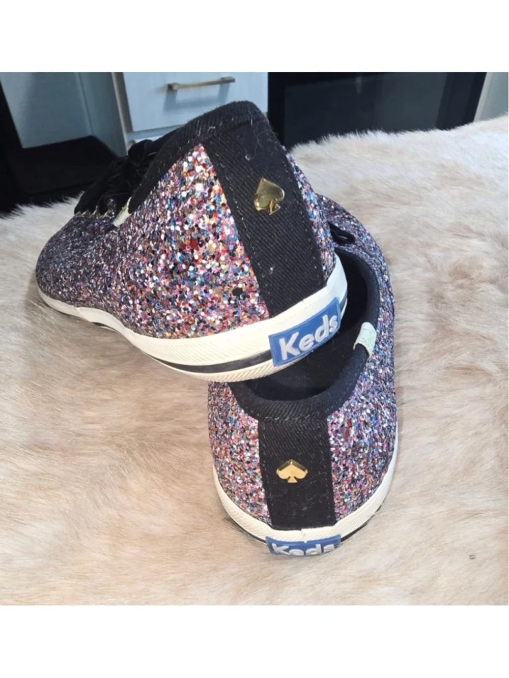 RAINBOW GLAM GLITTER KEDS FOR KATe SPADe size 9